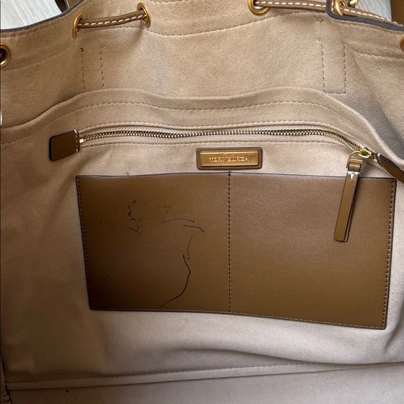 Tory Burch T Monogram Jacquard Drawstring Tote - Hazel - Picture 7 of 12